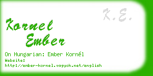 kornel ember business card